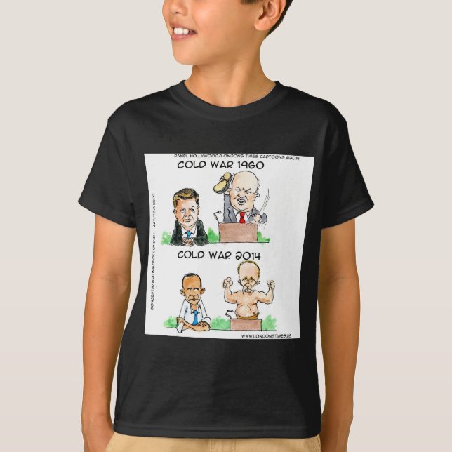 Camiseta Guerras Frias de 1960 e 2014 Divertido (Frente)