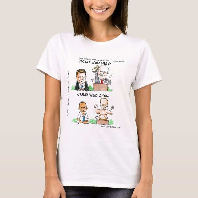 Camiseta Guerras Frias de 1960 e 2014 Divertido (Frente)