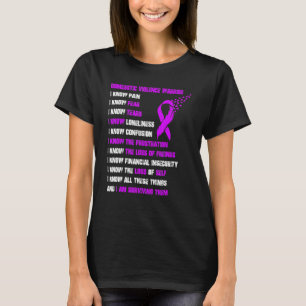 Camiseta Guerreira da Violência Doméstica Com Uma Fita Viol