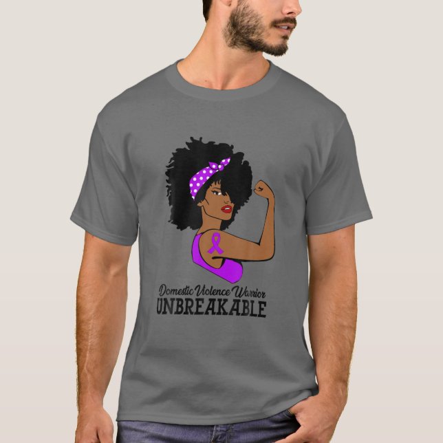 Camiseta Guerreira da Violência Doméstica Mulher Forte Inse (Frente)