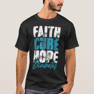 Camiseta Guerreira diabética Mãe Faith Cure Esperança Diabe
