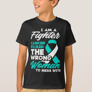 Camiseta Guerreira do Câncer chutou Mulher Errada Câncer Ce