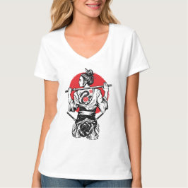 Camiseta Guerreira Samurai Feminina – Tatuagem de Rosa de D