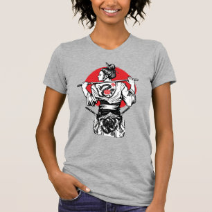 Camiseta Guerreira Samurai Feminina – Tatuagem de Rosa de D