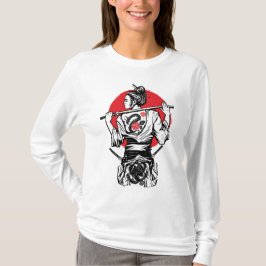 Camiseta Guerreira Samurai Feminina – Tatuagem de Rosa de D