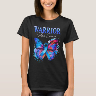 Camiseta Guerreira sobrevivente de câncer de cólon feminino