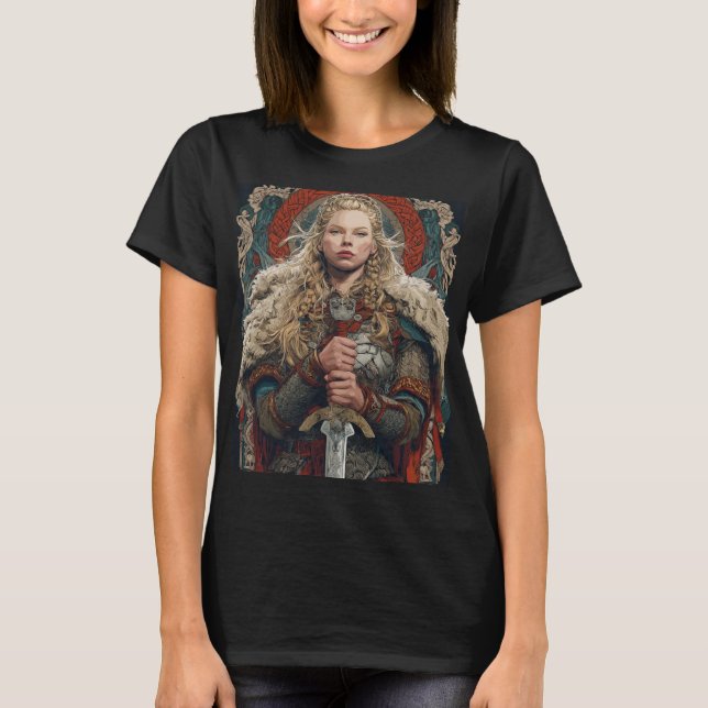 Camiseta guerreira vikinga  (Frente)