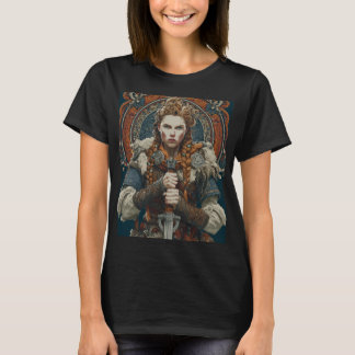 Camiseta guerreira vikinga