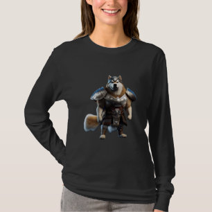 Camiseta Guerreiro Alaskan Malamute Dog, Cão Militar do Ala