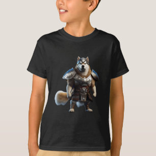 Camiseta Guerreiro Alaskan Malamute Dog, Cão Militar do Ala
