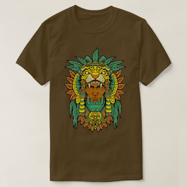 Camiseta Guerreiro Asttec Jaguar Warrior (Frente do Design)