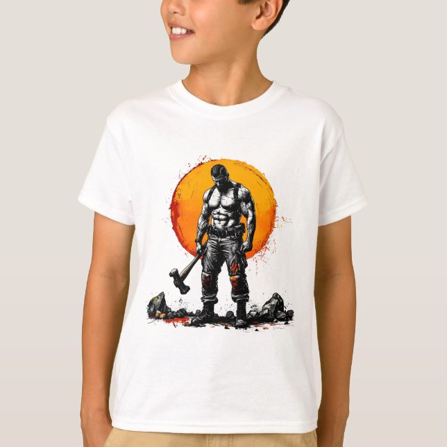 Camiseta guerreiro barbárie fantasia medieval força do humm (Frente)