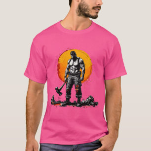 Camiseta guerreiro barbárie fantasia medieval força do humm