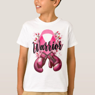 Camiseta Guerreiro Boxando Luvas Rosa Fita Fita Cancer Aw