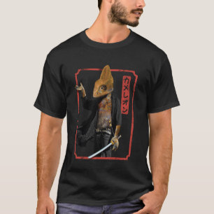 Camiseta Guerreiro Camaleão com Espada Samurai