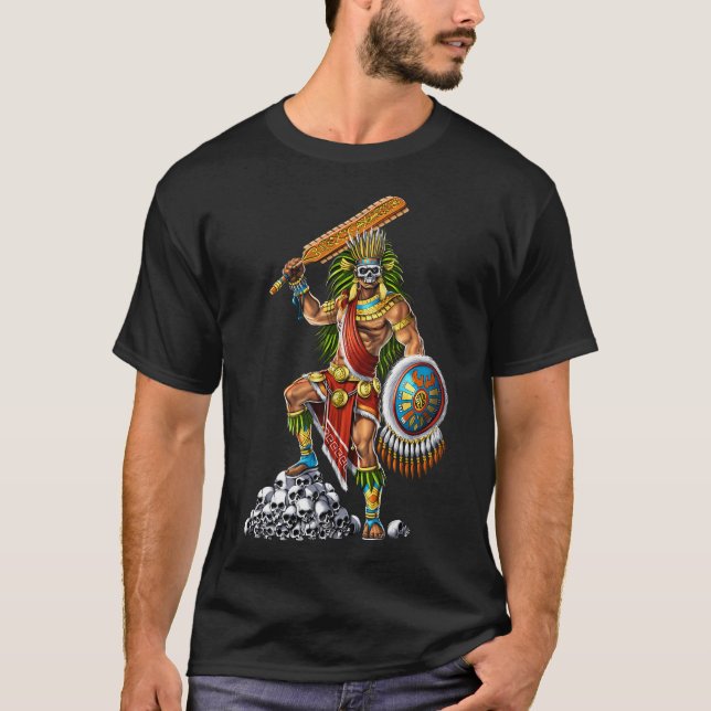 Camiseta Guerreiro Caveira Asteca (Frente)