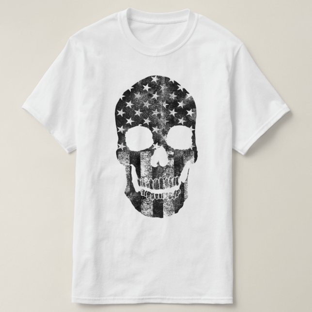 Camiseta Guerreiro Caveira EUA (Frente do Design)