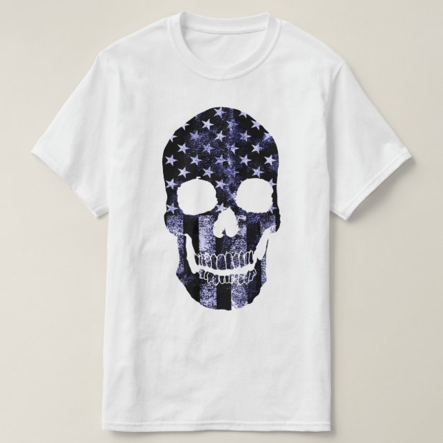 Camiseta Guerreiro Caveira EUA (Frente do Design)