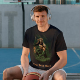 Camiseta Guerreiro com T-Shirt com Arma de Trishul