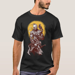 Camiseta Guerreiro Cossaco Ucraniano Empunhando Espada Luta