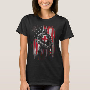 Camiseta Guerreiro Cristão Templário de Deus Cruzado