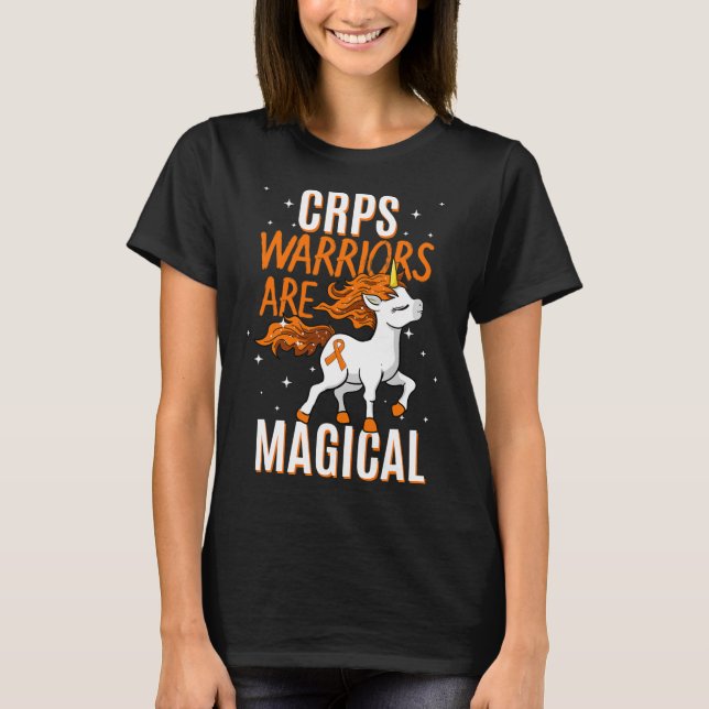 Camiseta Guerreiro CRPS - Fita Laranja Mágica Unicórnio Lar (Frente)