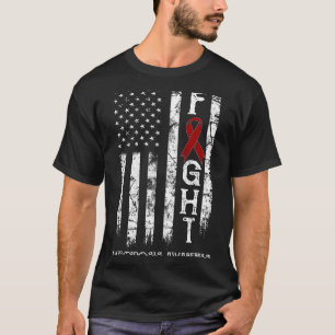 Camiseta Guerreiro da Amiloidose bandeira dos EUA Arte Gráf