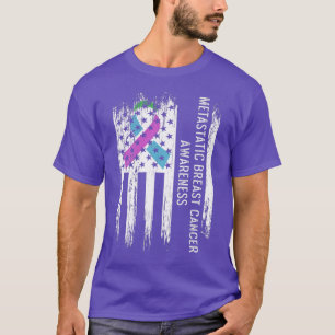 Camiseta Guerreiro da Consciência do Cancer da Mama Metastá