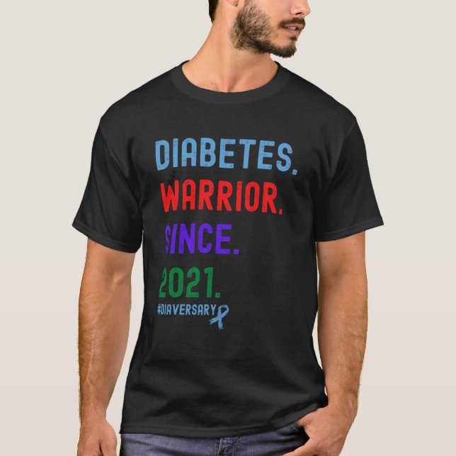 Camiseta Guerreiro da Diabetes desde 2021 (Frente)