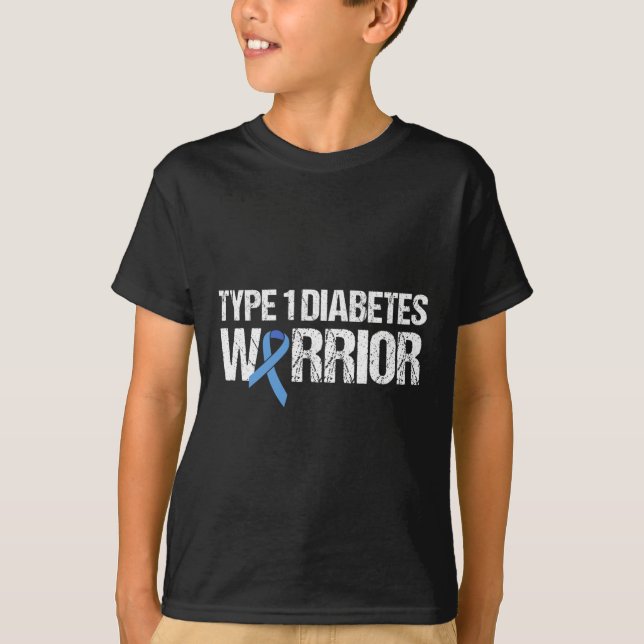 Camiseta Guerreiro da Diabetes Tipo 1 (Frente)