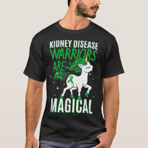 Camiseta Guerreiro da Doença Renal Verde-Magia Unicórnio