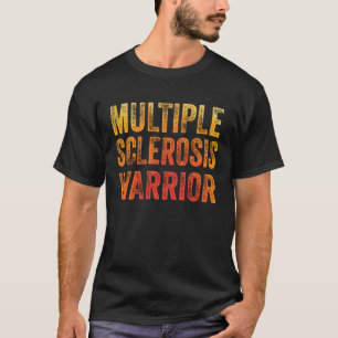 Camiseta Guerreiro da Esclerose Múltipla Laranja Homens Mul