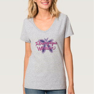 Camiseta Guerreiro da Fibromialgia - Borboleta Glitérica