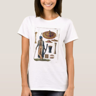 Camiseta Guerreiro da ilha de Guebe com artigos do nativo