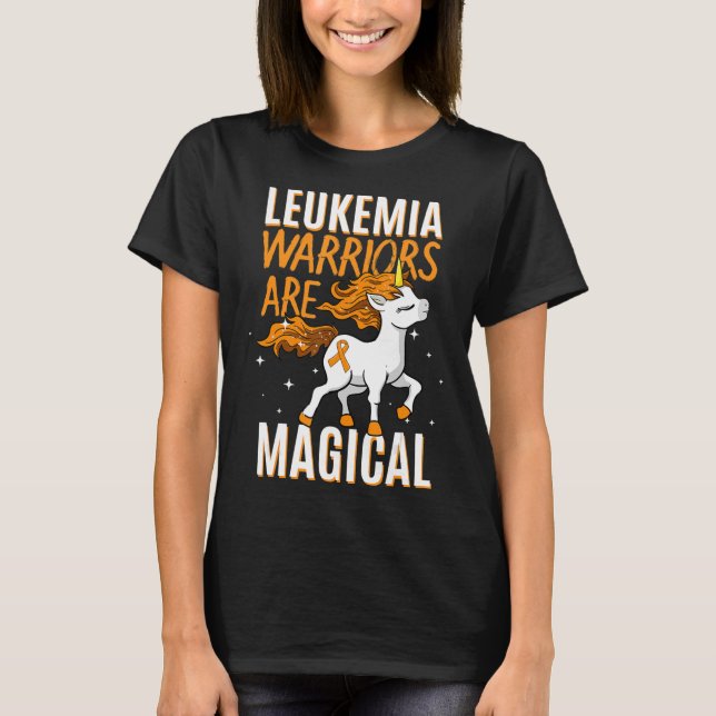 Camiseta Guerreiro da Leucemia Monge Laranja-Unicórnio (Frente)
