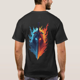 Camiseta Guerreiro da Natureza Dupla - Fire & Ice Guardian