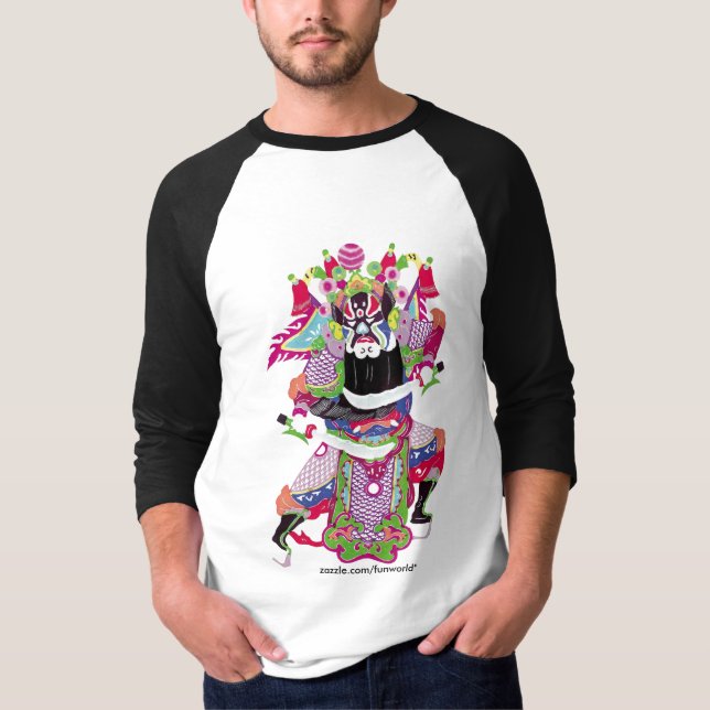 Camiseta Guerreiro da ópera de Beijing do chinês (Frente)