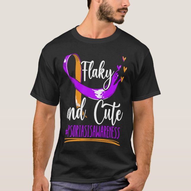Camiseta Guerreiro Da Psoríase Flaky E Bonita Psoriasis Awa (Frente)
