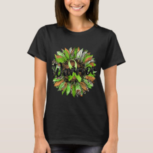 Camiseta Guerreiro da Saúde Leopard Sunflower Green Ribbon
