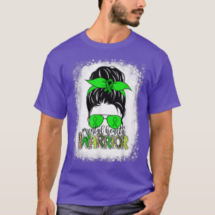 Camiseta Guerreiro da Saúde Mental Mensagem Bun Mental Heal