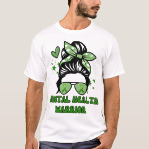 Camiseta Guerreiro da Saúde Messy Bun Groovy Leopard Green 