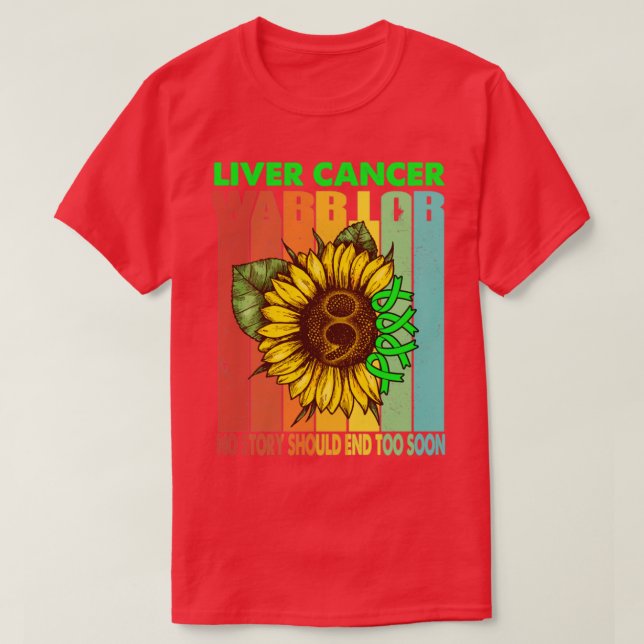 Camiseta Guerreiro de câncer de figado Nenhuma história dev (Frente do Design)