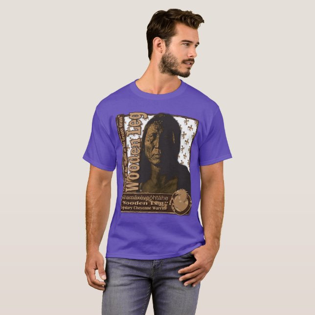Camiseta Guerreiro de Cheyenne do pé de madeira (Frente Completa)