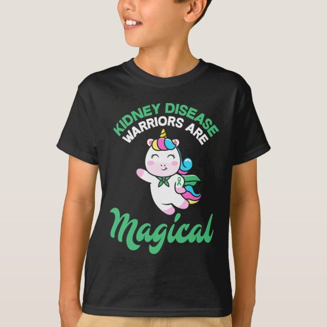 Camiseta Guerreiro de Doenças Consciência Magical do Unicór (Frente)