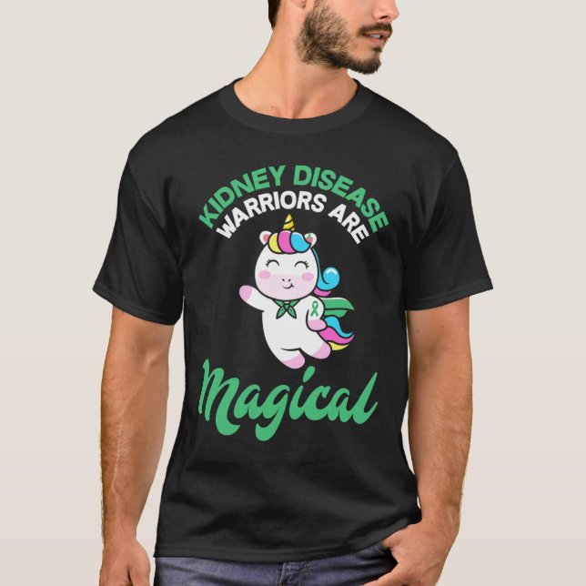 Camiseta Guerreiro de Doenças Consciência Magical do Unicór (Frente)
