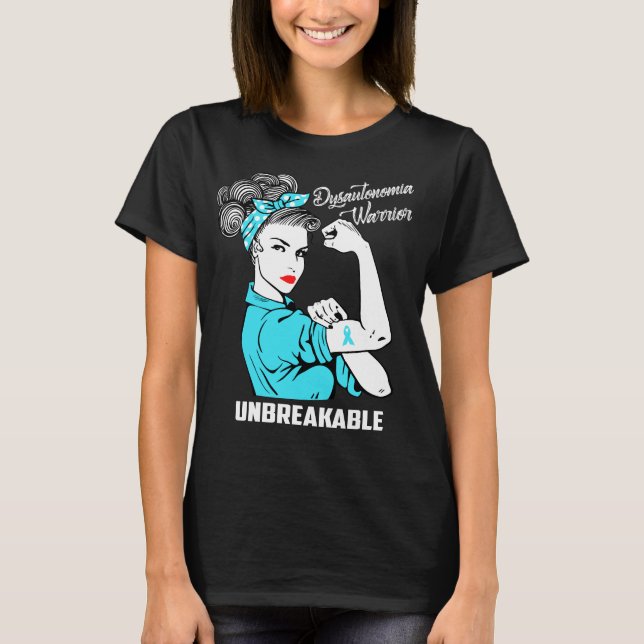 Camiseta Guerreiro de Dysautonomia inquebrável (Frente)