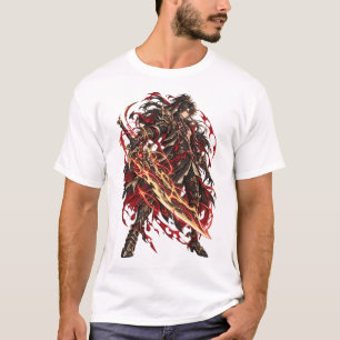 Camiseta Guerreiro de Fantasia Sombria Crimson Blade