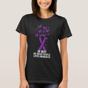 Camiseta Guerreiro De Fita De Borboleta Roxa De Lupus