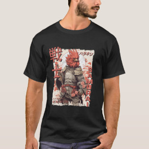 Camiseta Guerreiro de frango de Samurai bonito japonês Ninj