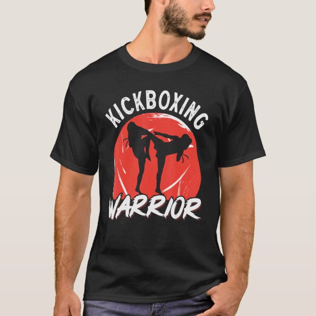 Camiseta Guerreiro de Kickboxing Vintage (Frente)